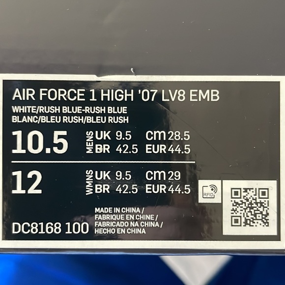 Nike Air Force 1 High '07 LV8 EMB 'Dodgers' - Picture 9 of 9